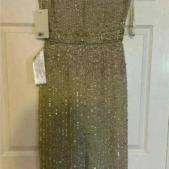Mac Duggal Sequined Sleeveless V Neck MIDI Sheath Dress NWT Style 93606 - Picture 8 of 12